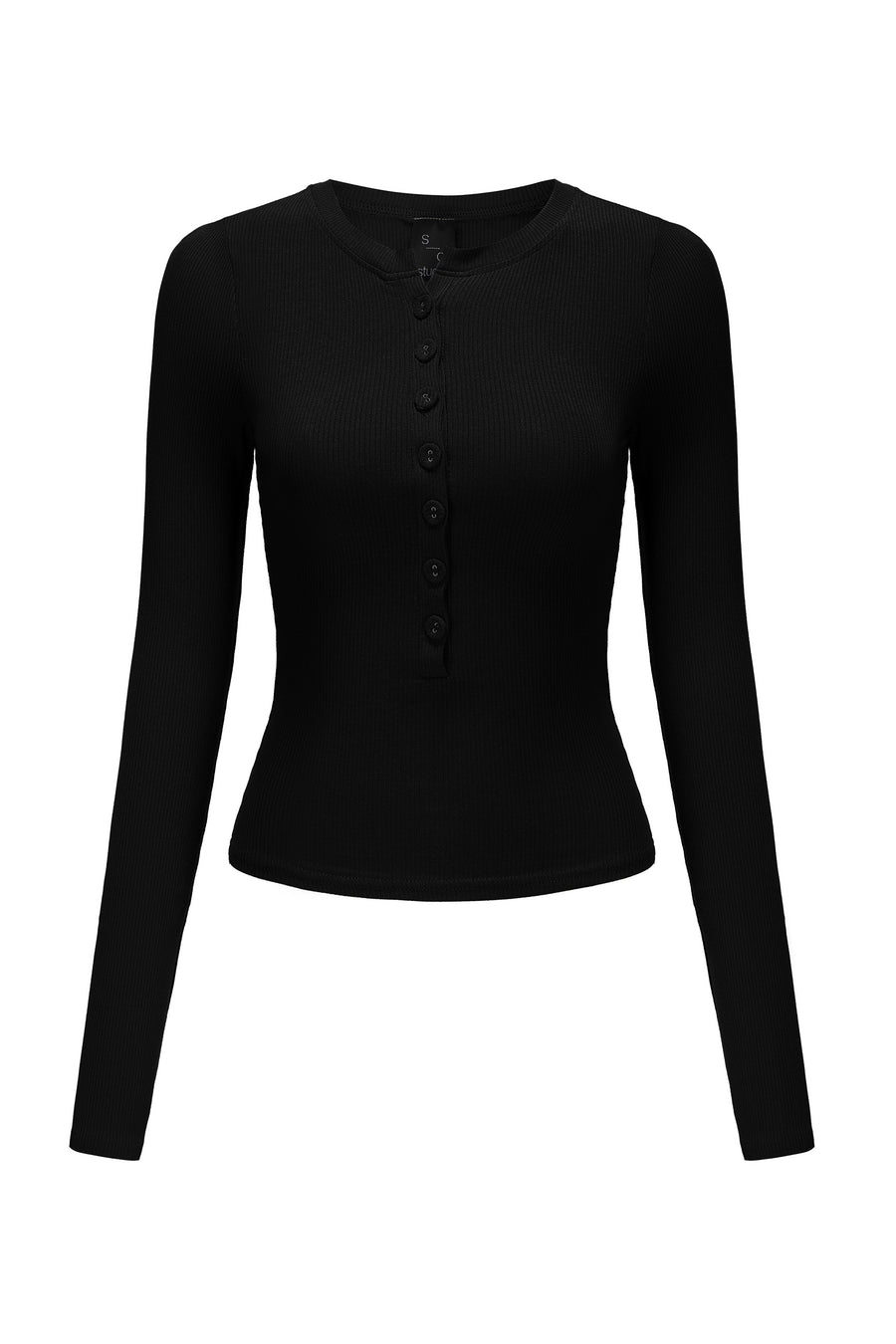 Ava Button Up Top - Black
