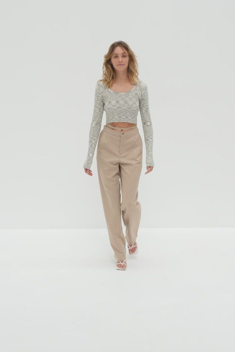 Dion Belted Trousers - Tan