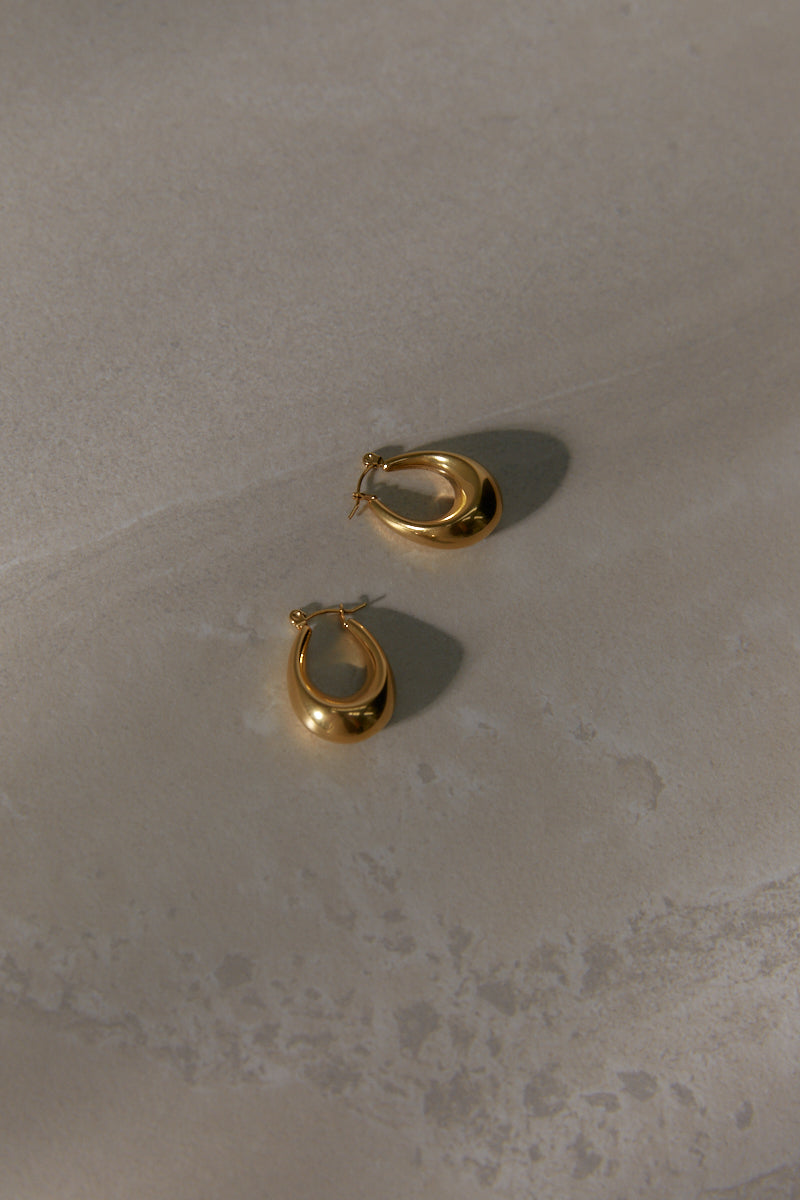 Small Auriel Hoop Earrings - Gold Plated